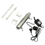 INV-UV-6W 6W: UV set components with stainless-steel chamber, lamp, protective sleeve, power supply and mounting clips