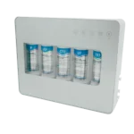 Aqua Cares UF-05B five-stage water purifier with enclosed housing and visible filter cartridges