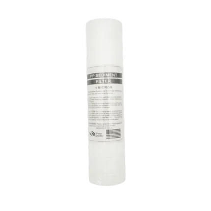 Front view of the FLT-PP-10 10-inch polypropylene sediment filter