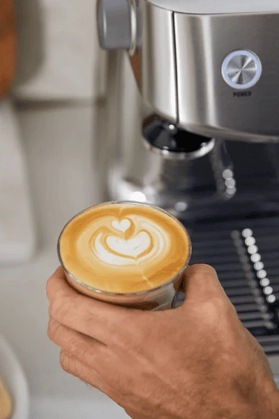 Fresh cup of coffee prepared using filtered water