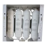 PP, CTO, UF and T33 cartridges inside the INV-LS-31-UF standing water purifier