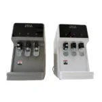 Grey and white INV-TS-31-UF countertop UF water purifiers side by side