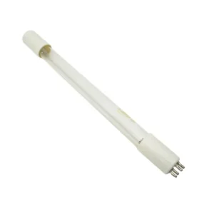 PRT-UV6W 6W: T5 UV replacement lamp with white end caps and four pins at one end