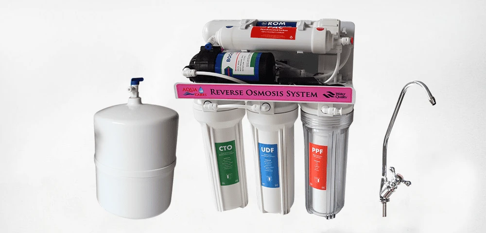 RO-75G reverse osmosis water purifier with storage tank and drinking-water faucet