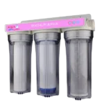 INV-UF-03CD three-stage 10-inch water pre-filter with three clear filter housings