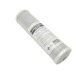 FLT-CTO-10 wrapped CTO carbon-block cartridge in an angled view showing mesh covering and white end caps