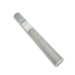 FLT-CTO-20 20-inch CTO carbon-block cartridge, alternate angled view, with mesh covering and white end caps