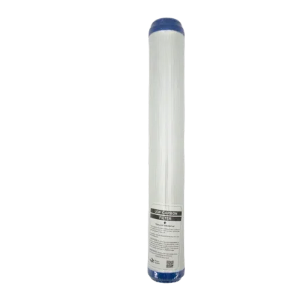FLT-UDF-20 wrapped 20-inch UDF carbon filter cartridge, front view
