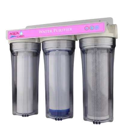 INV-UF-03CD three-stage 10-inch water pre-filter with three clear filter housings